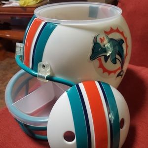 Dolphins helmet "collectors" piece salsa & chips